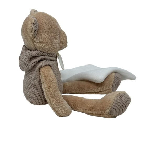 DOUDOU ET COMPAGNIE Sweety Bear Plush White Lovey Blanket - Picture 3 of 5